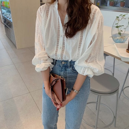 Loose-Fit Korean Style Long Sleeve Shirt