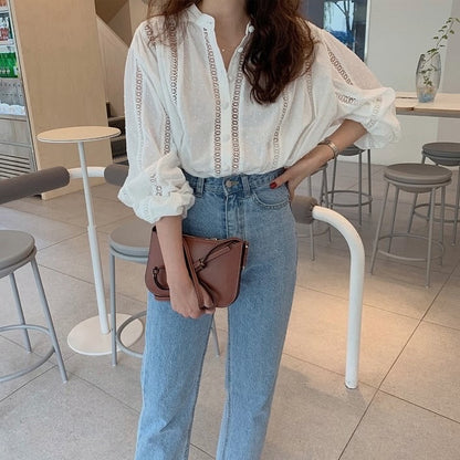 Loose-Fit Korean Style Long Sleeve Shirt