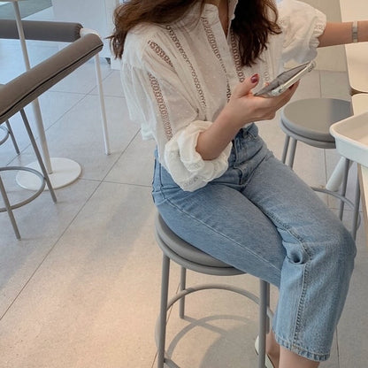 Loose-Fit Korean Style Long Sleeve Shirt