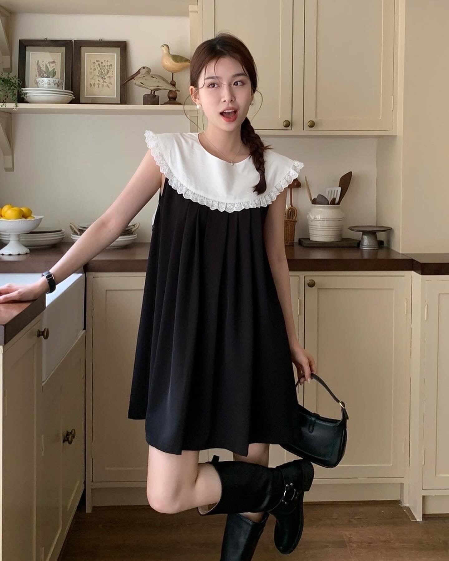 Doll Collar Sleeveless Dress