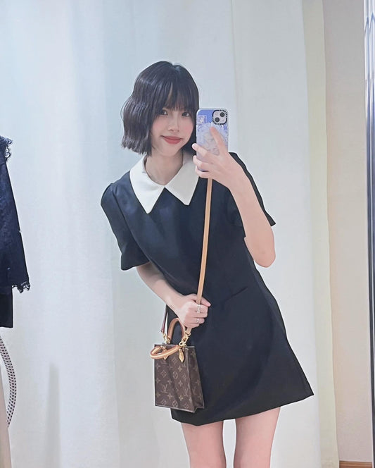 ポロのホワイトカラーのワンピース