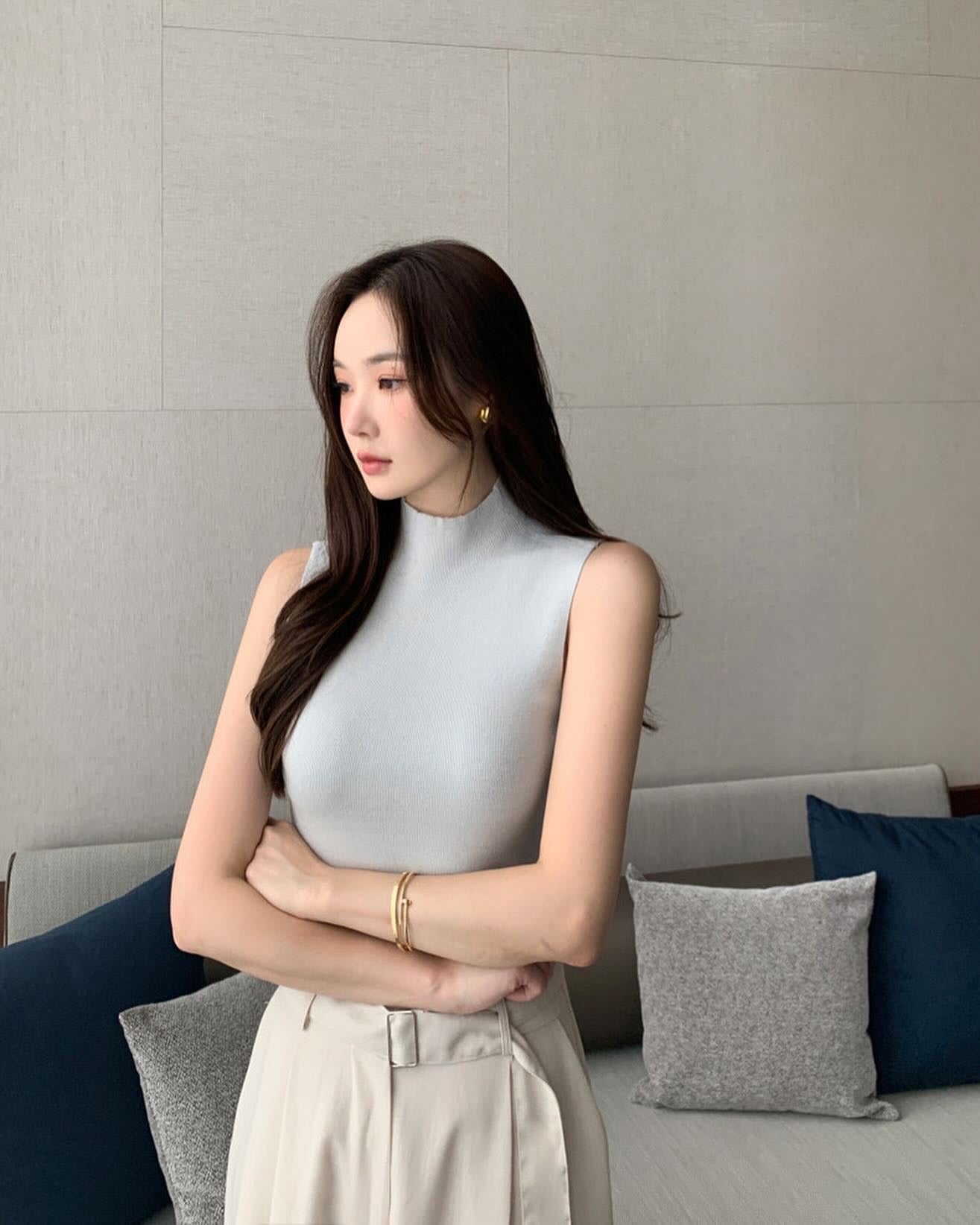 Turtleneck Knitted Vest