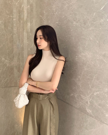 Turtleneck Knitted Vest