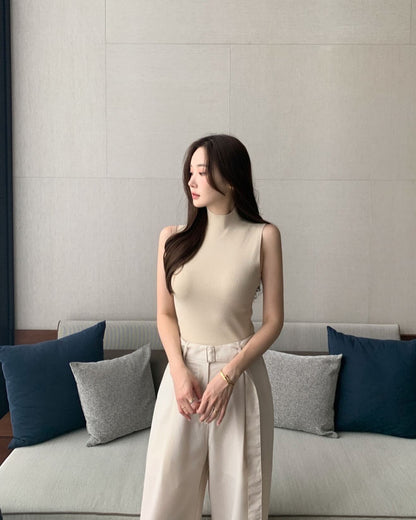 Turtleneck Knitted Vest