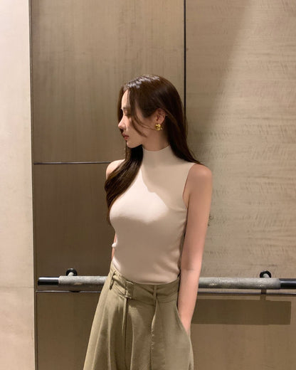 Turtleneck Knitted Vest