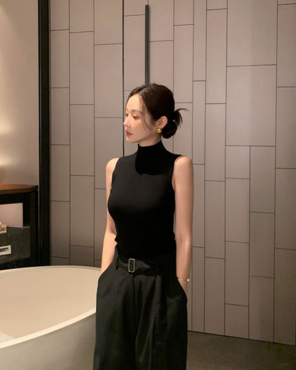 Turtleneck Knitted Vest