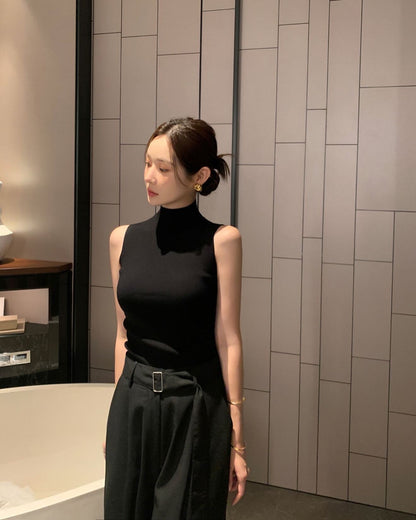 Turtleneck Knitted Vest