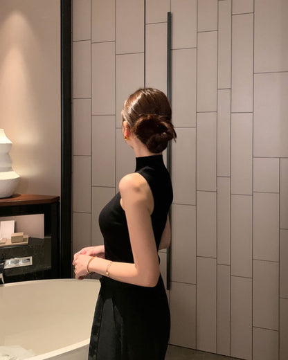 Turtleneck Knitted Vest