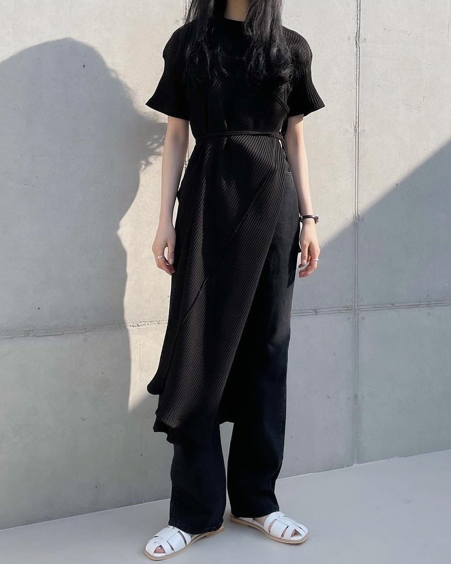 設計感拼接長衫