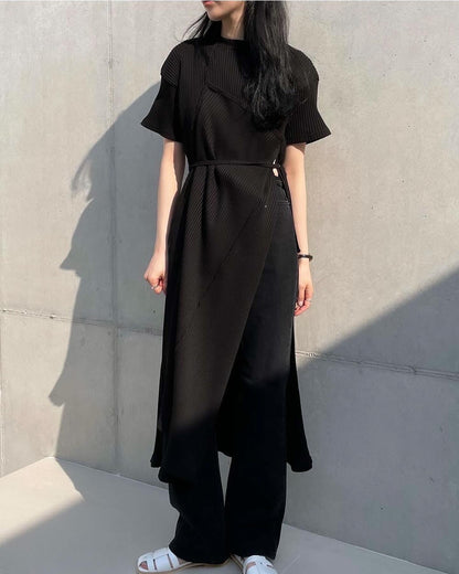 設計感拼接長衫