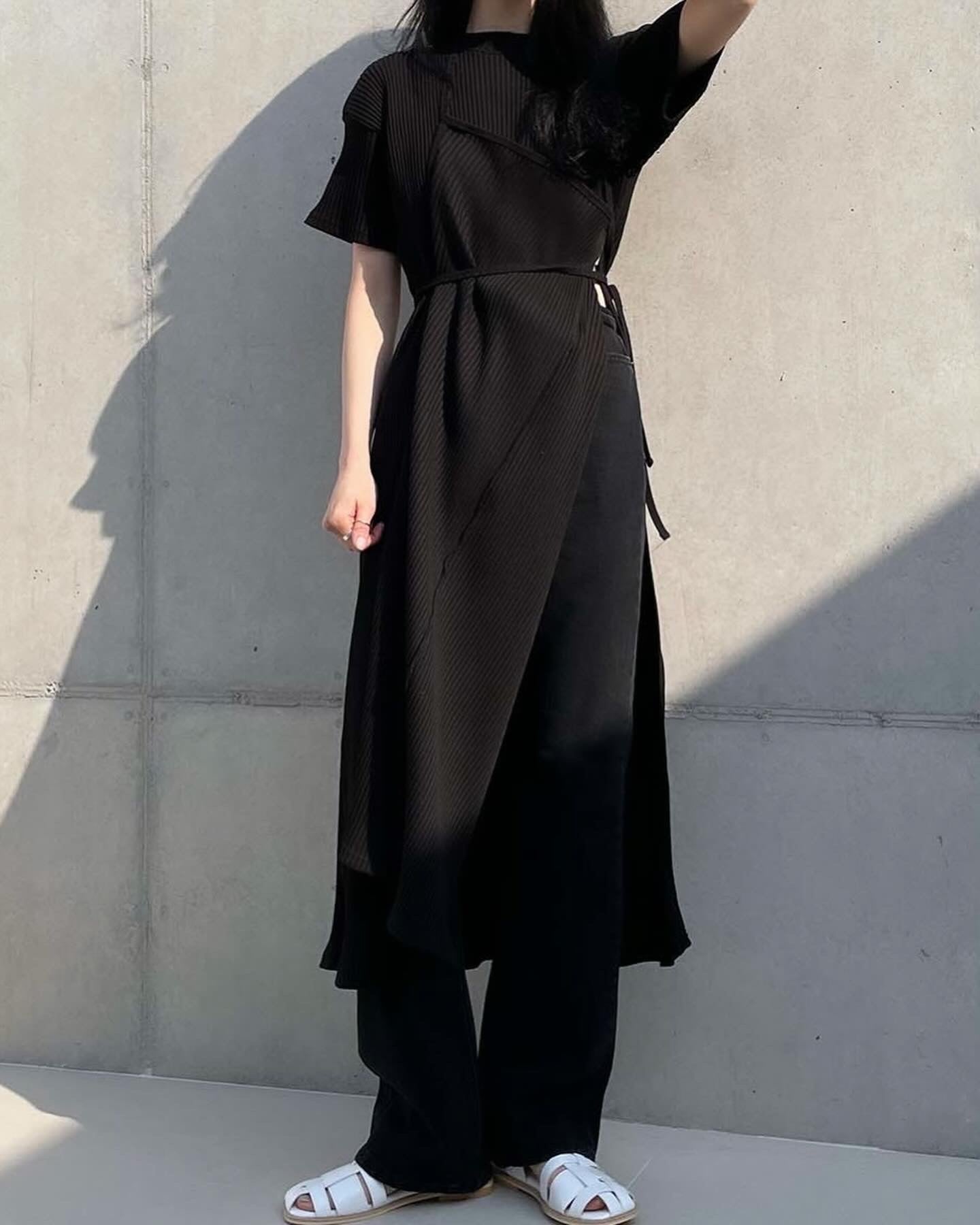 設計感拼接長衫