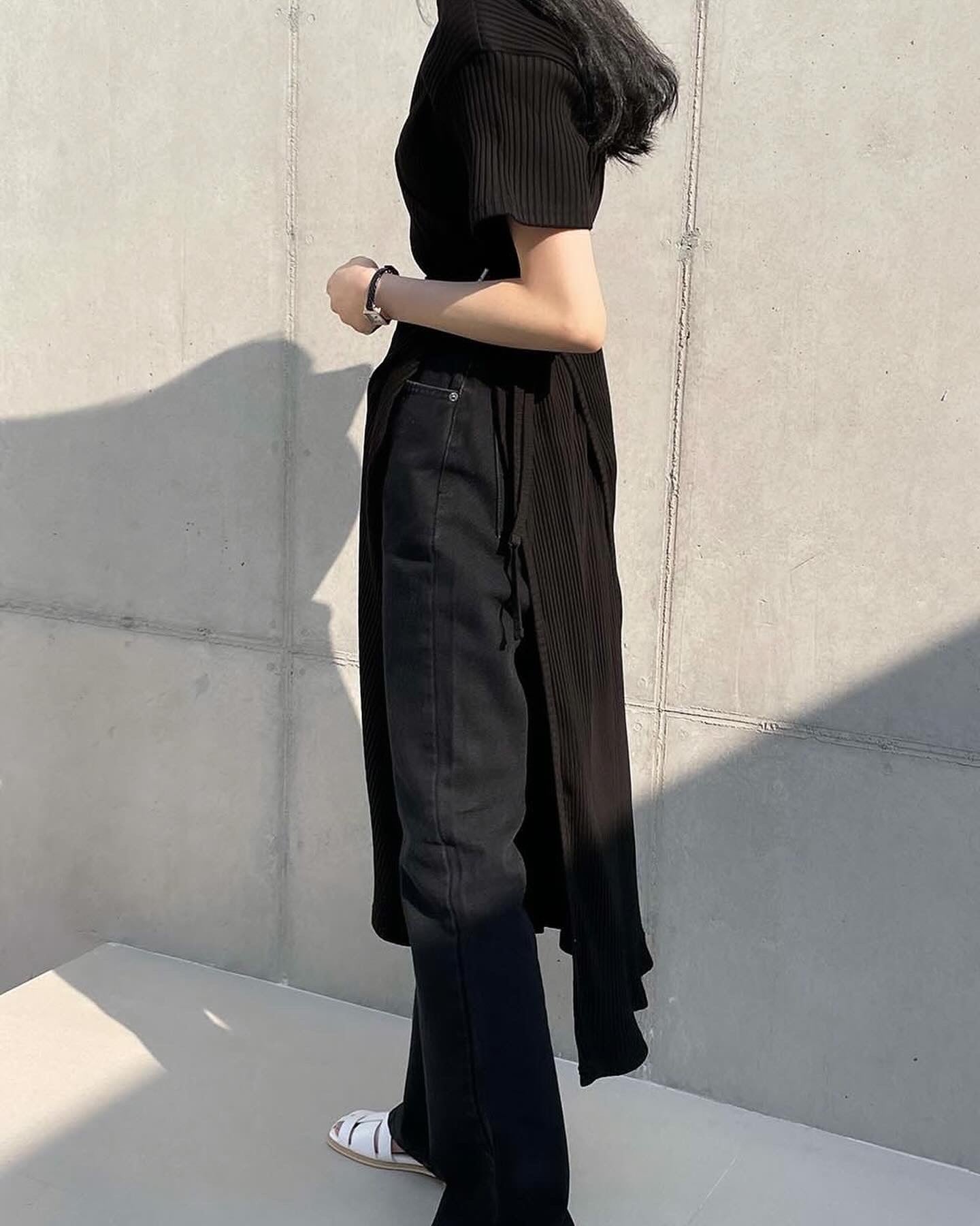 設計感拼接長衫