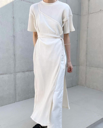 設計感拼接長衫