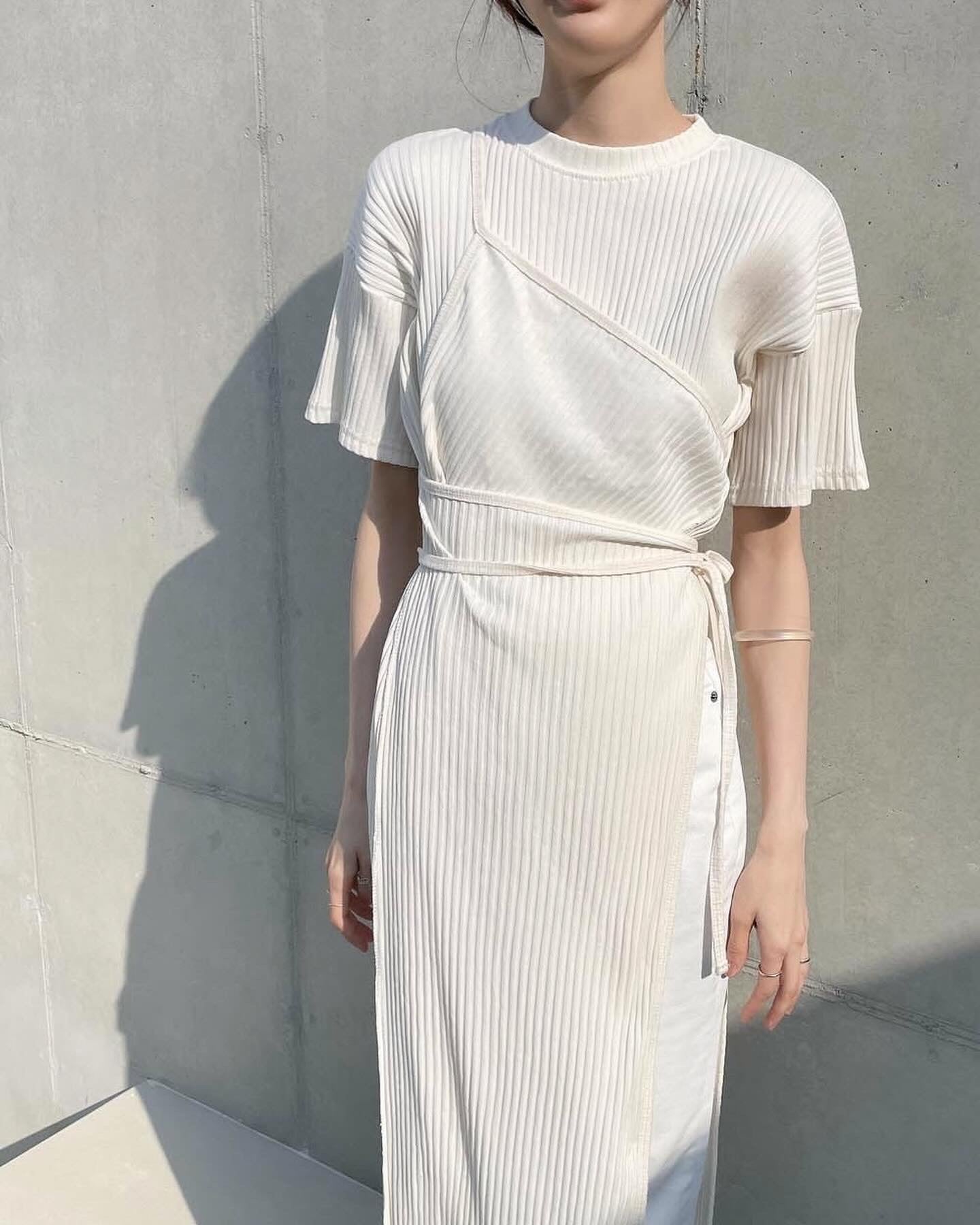 設計感拼接長衫