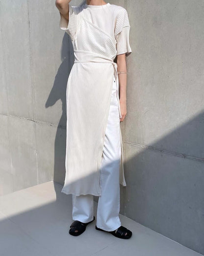 設計感拼接長衫