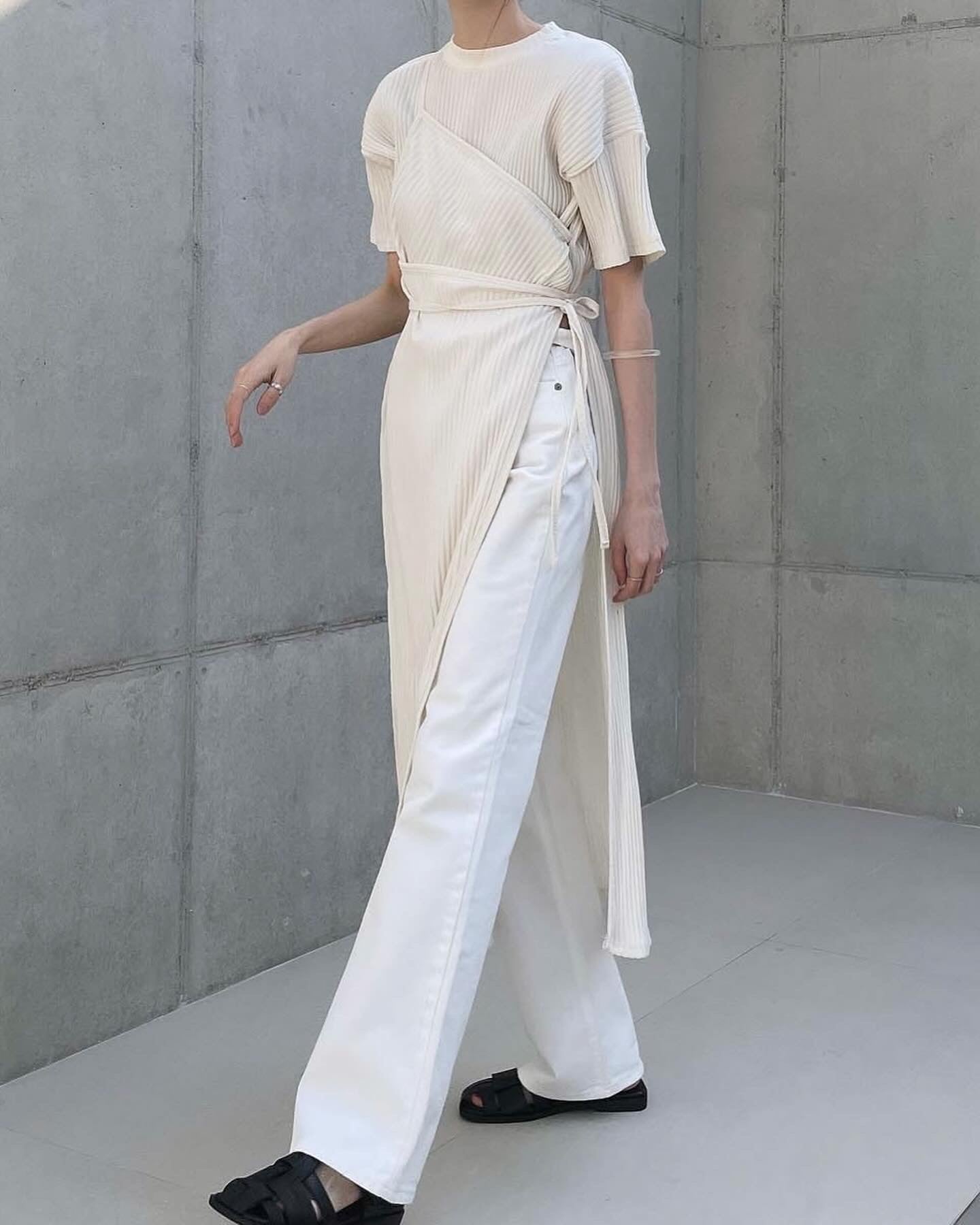 設計感拼接長衫