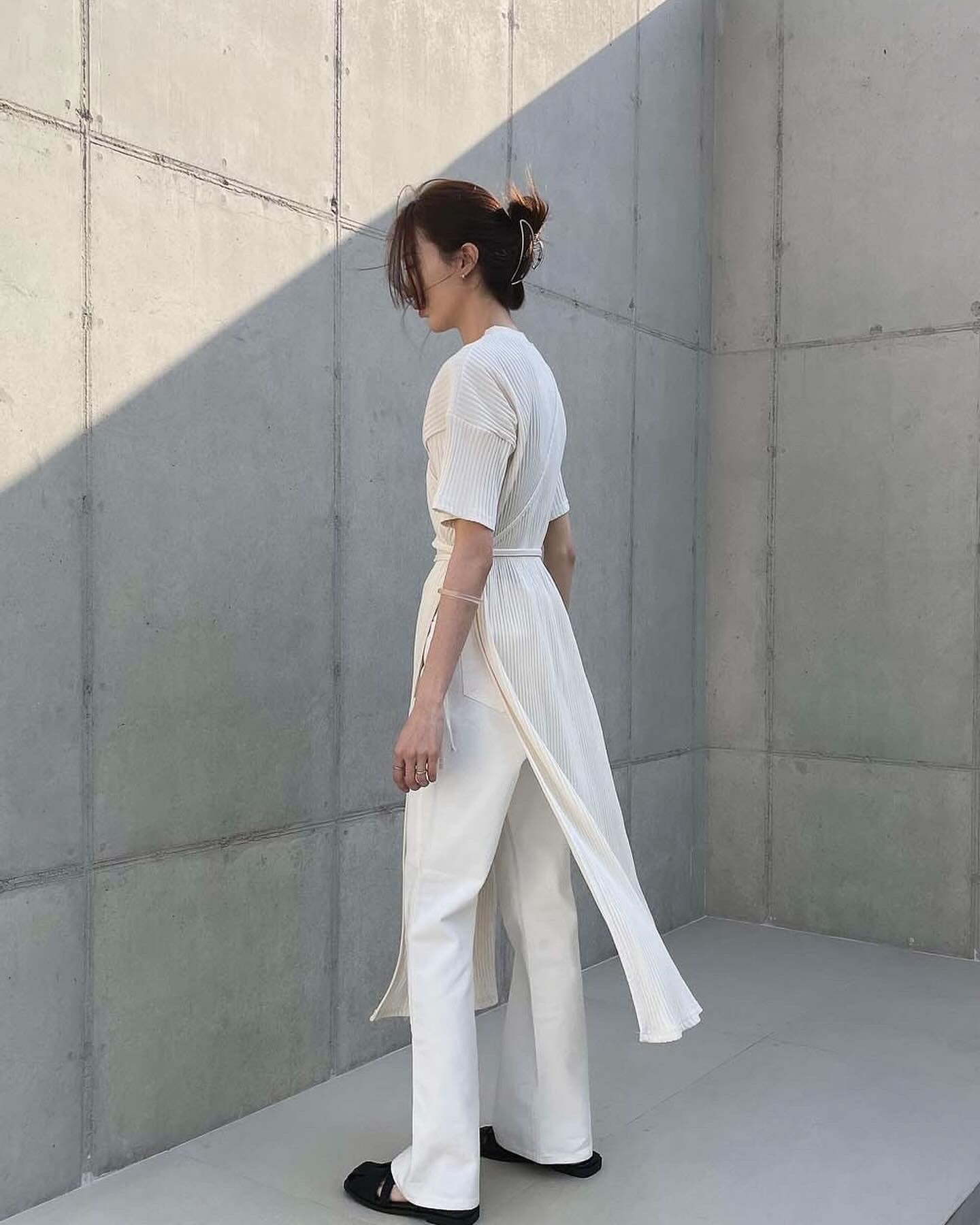 設計感拼接長衫