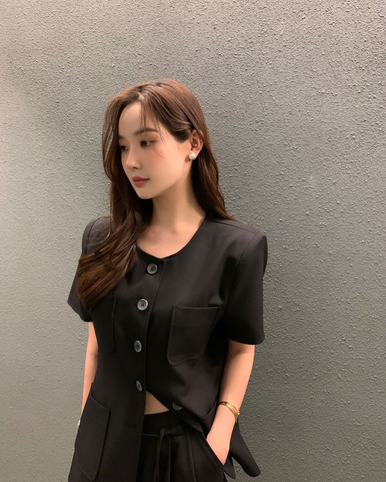 韓系短袖西裝套裝