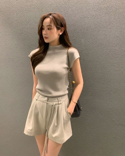 韓系短袖西裝套裝