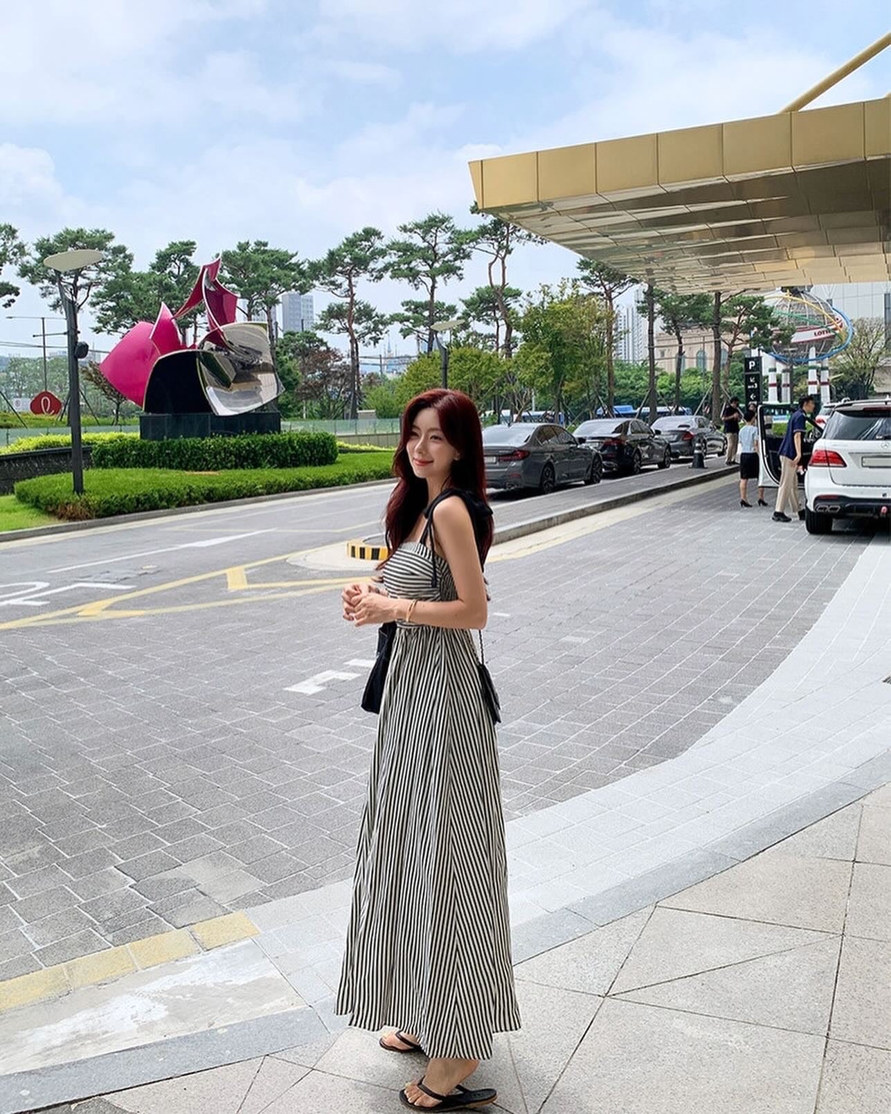 Bow Tie Striped Dress