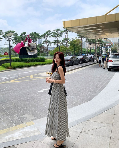 Bow Tie Striped Dress