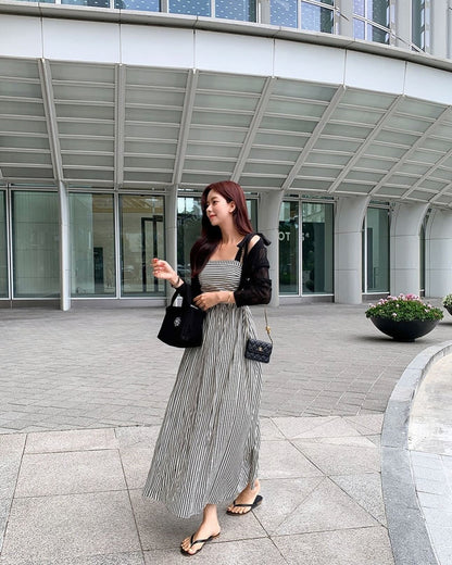 Bow Tie Striped Dress