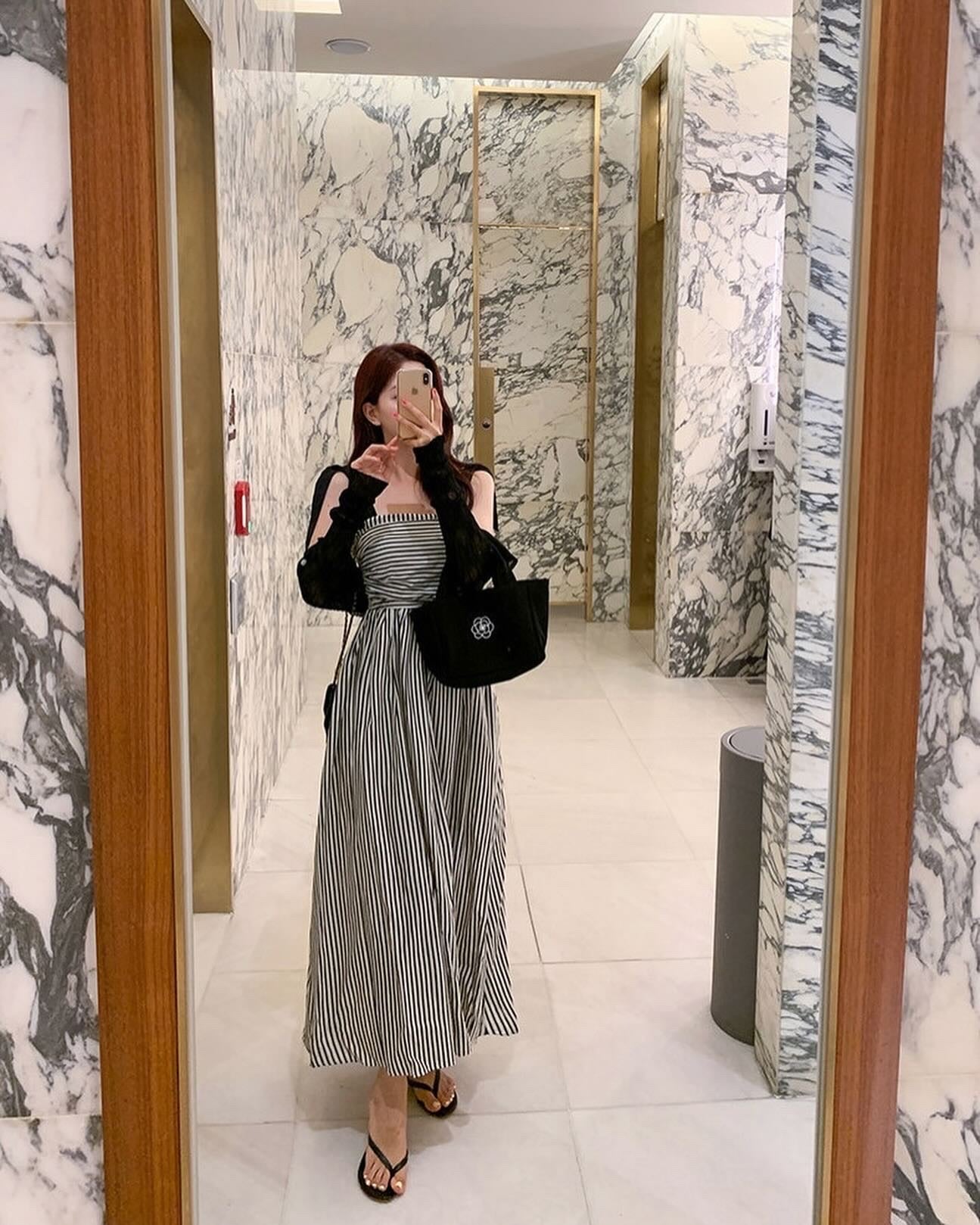 Bow Tie Striped Dress