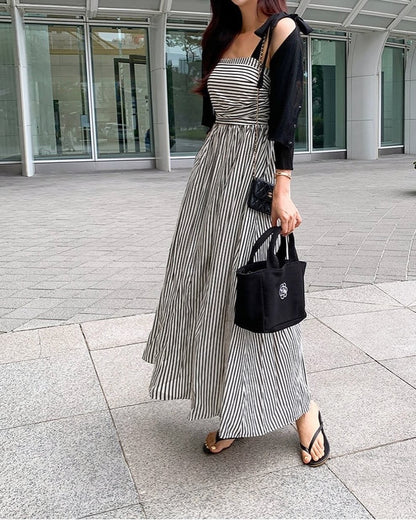 Bow Tie Striped Dress