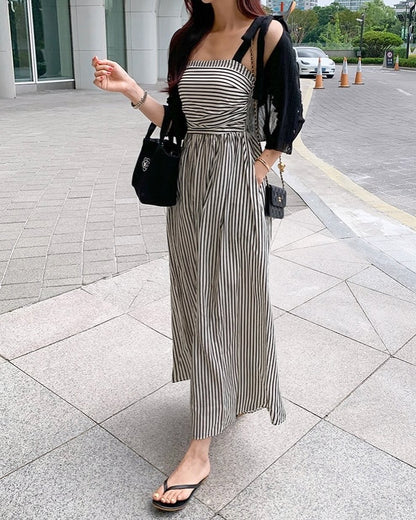 Bow Tie Striped Dress