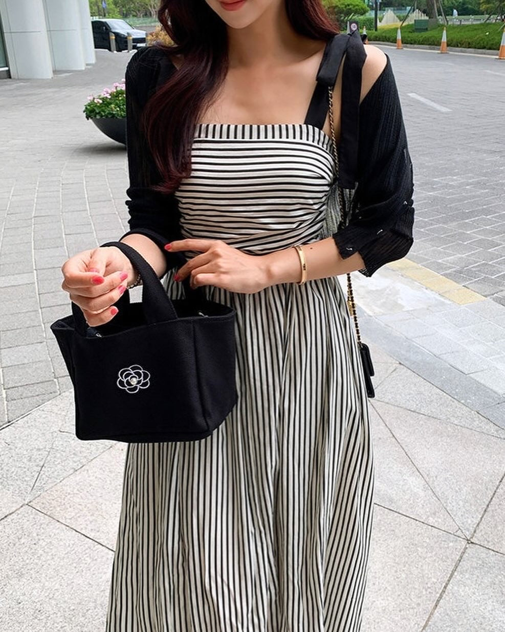 Bow Tie Striped Dress