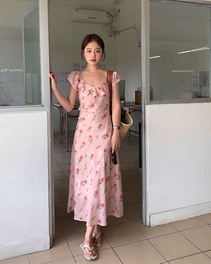 Summer Ruffle Floral Dress