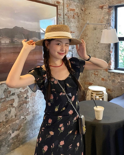 Summer Ruffle Floral Dress