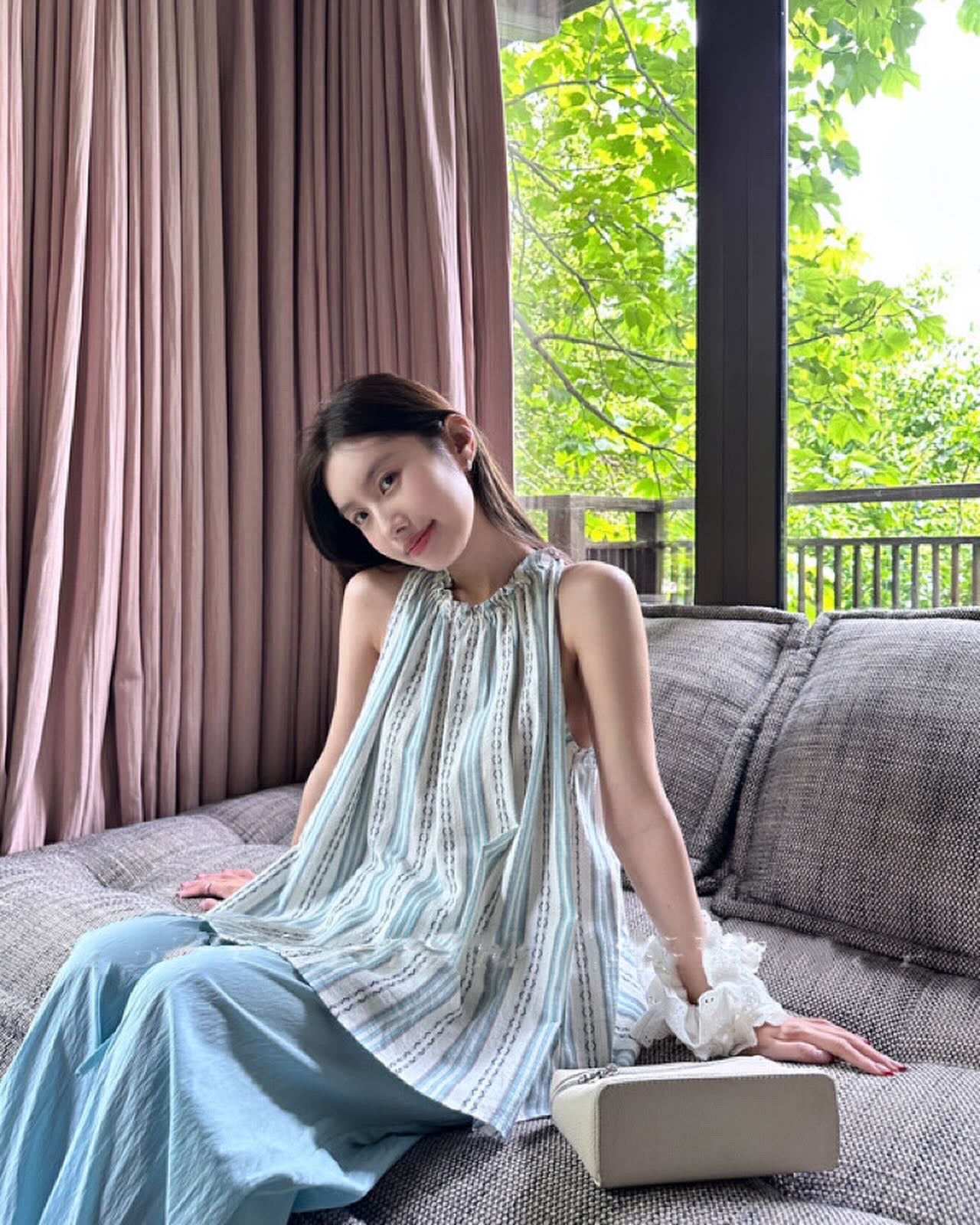 Striped Halter Neck Tank Top