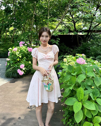 French Puff Sleeve Dress