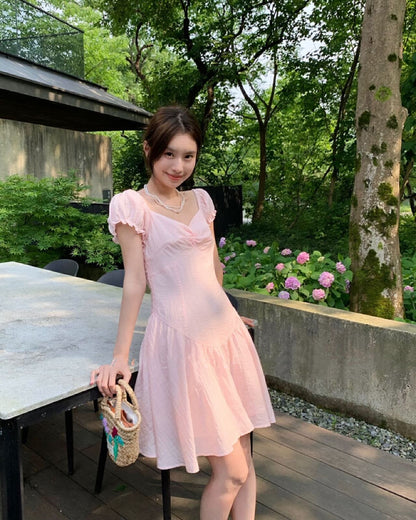 French Puff Sleeve Dress