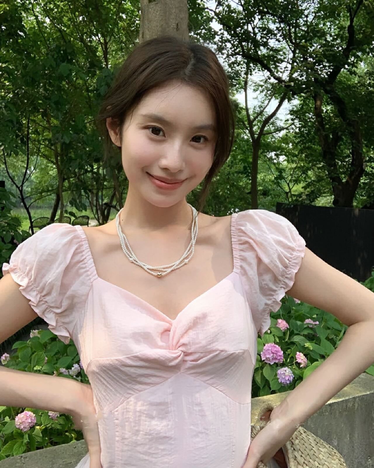 French Puff Sleeve Dress