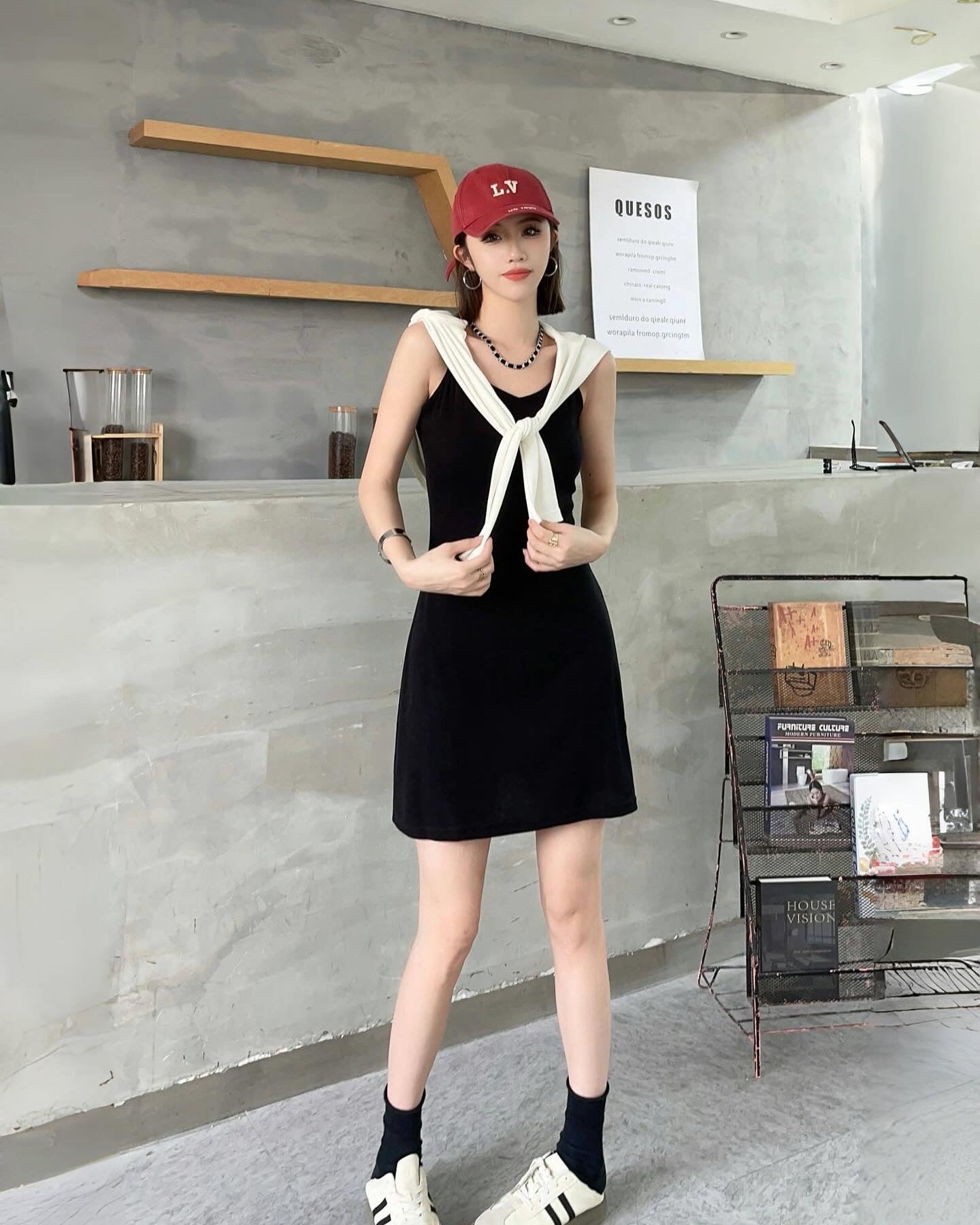 抽繩兩件套連身裙