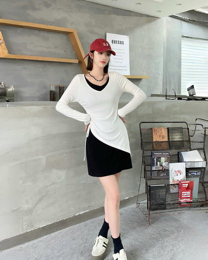 抽繩兩件套連身裙