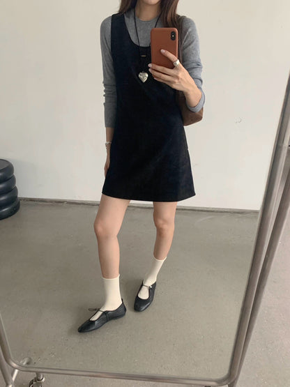 U領背心連身裙