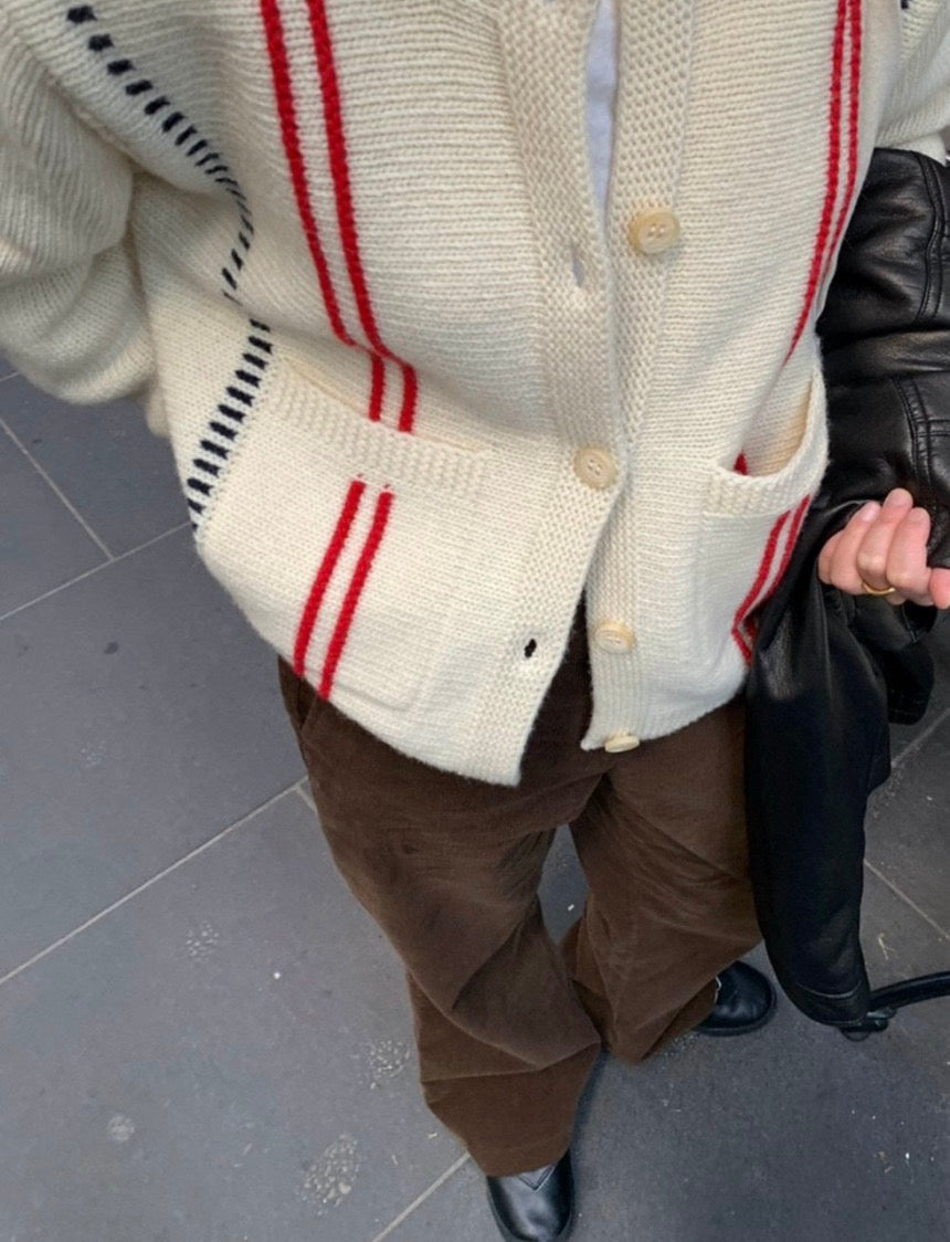 Casual Style Crewneck Color-Block Sweater