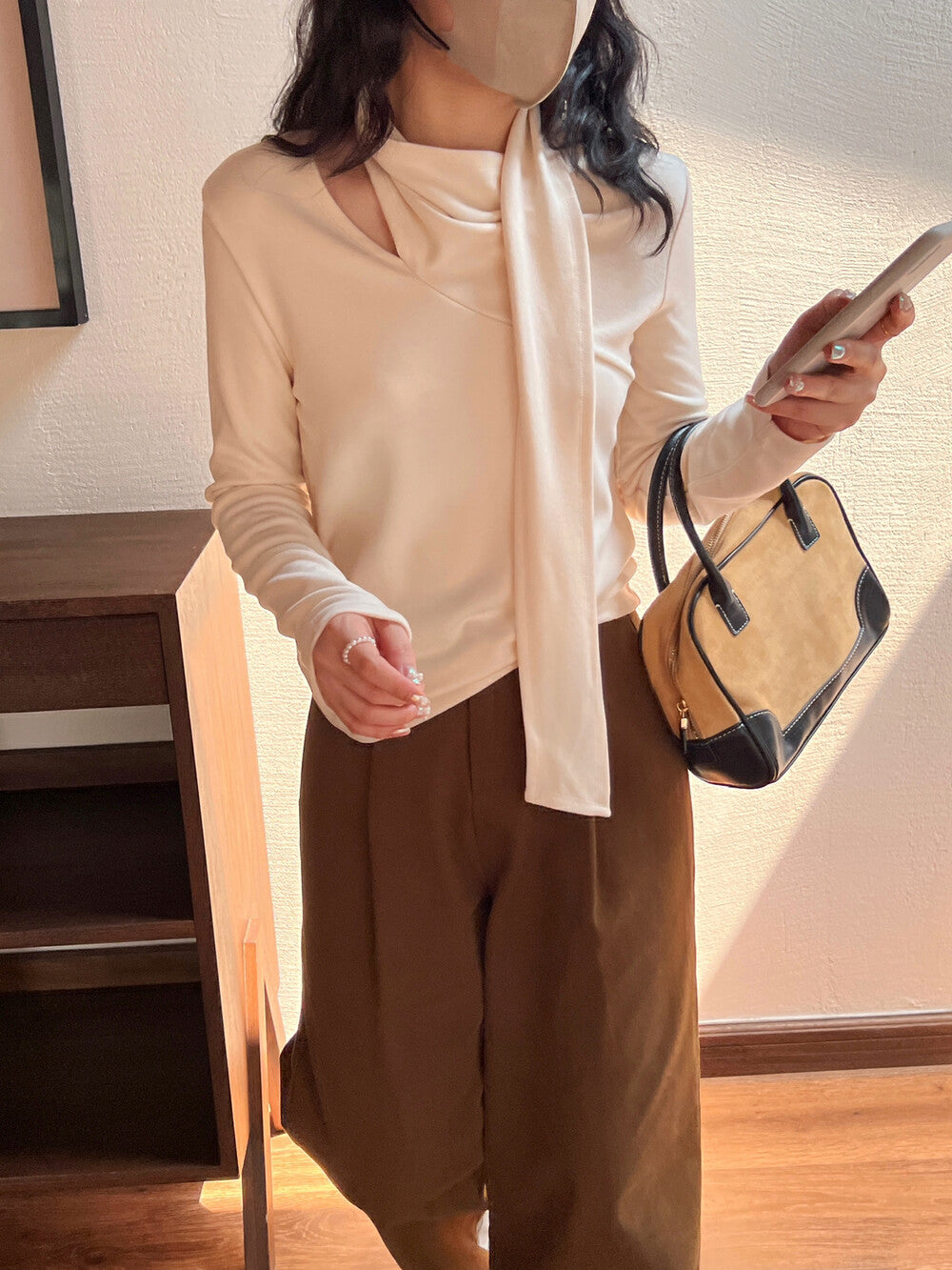 French Asymmetric Pleated Top