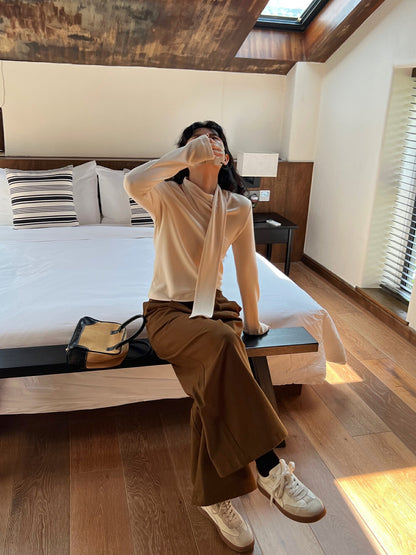 French Asymmetric Pleated Top