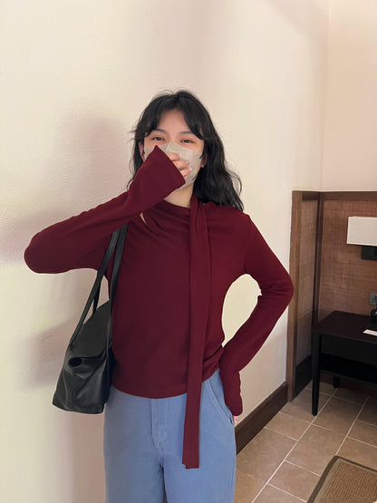 French Asymmetric Pleated Top