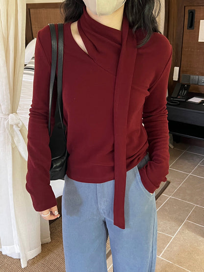 French Asymmetric Pleated Top