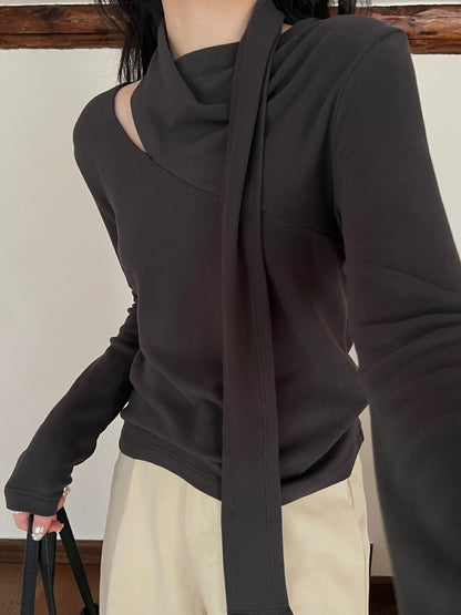 French Asymmetric Pleated Top