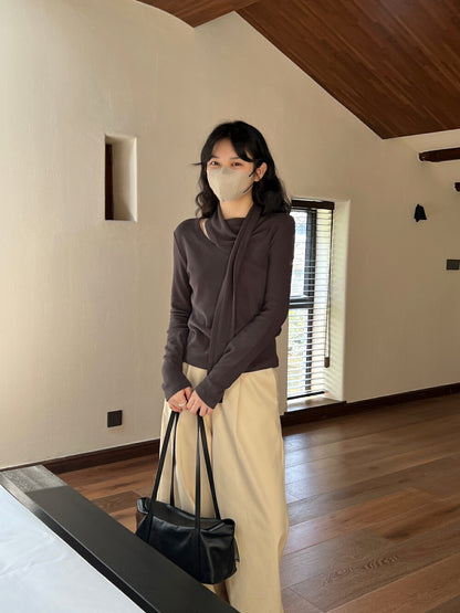 French Asymmetric Pleated Top