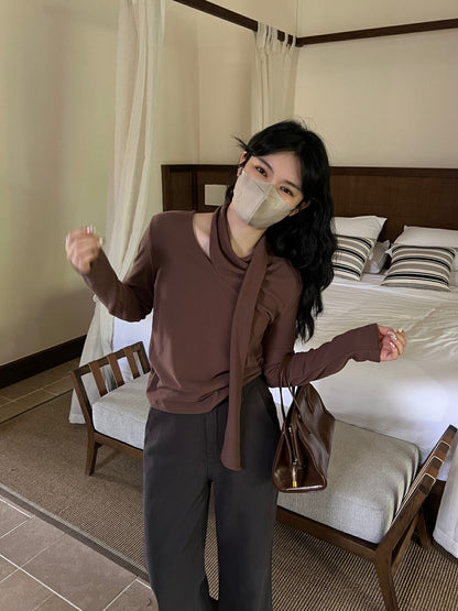 French Asymmetric Pleated Top