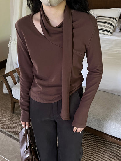 French Asymmetric Pleated Top