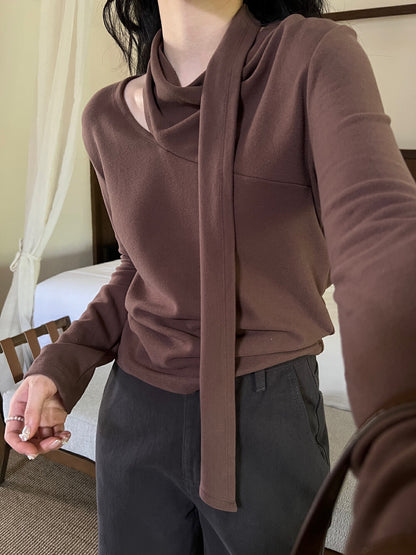 French Asymmetric Pleated Top