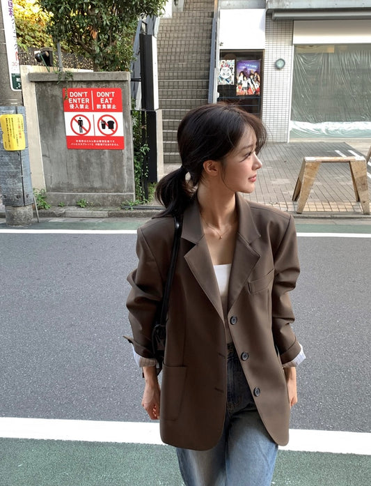 韓式寬鬆西裝外套